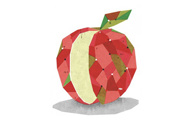 geometric apple illustration