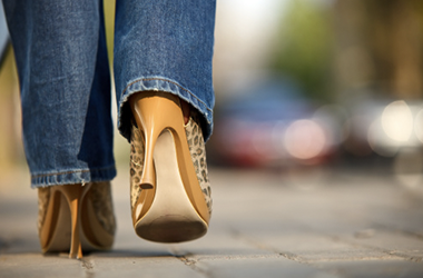 woman wearing high heels