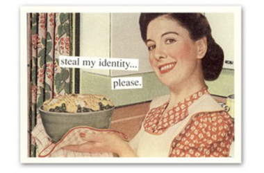 1950s cartoon saying steal my identity please